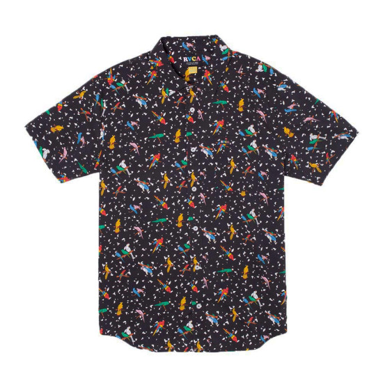 RVCA Ανδρικό πουκάμισο Luke Pelletier X Kristen Liu Wong Parrots - Short Sleeve Shirt